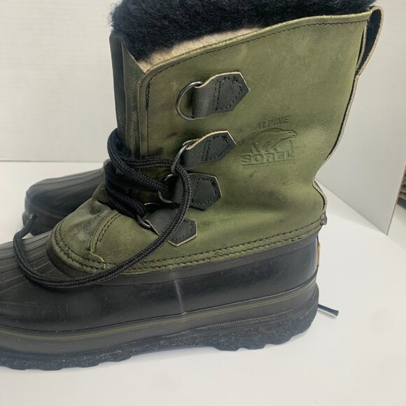 Sorel Womens Size 9 Green Boots - Picture 4 of 11